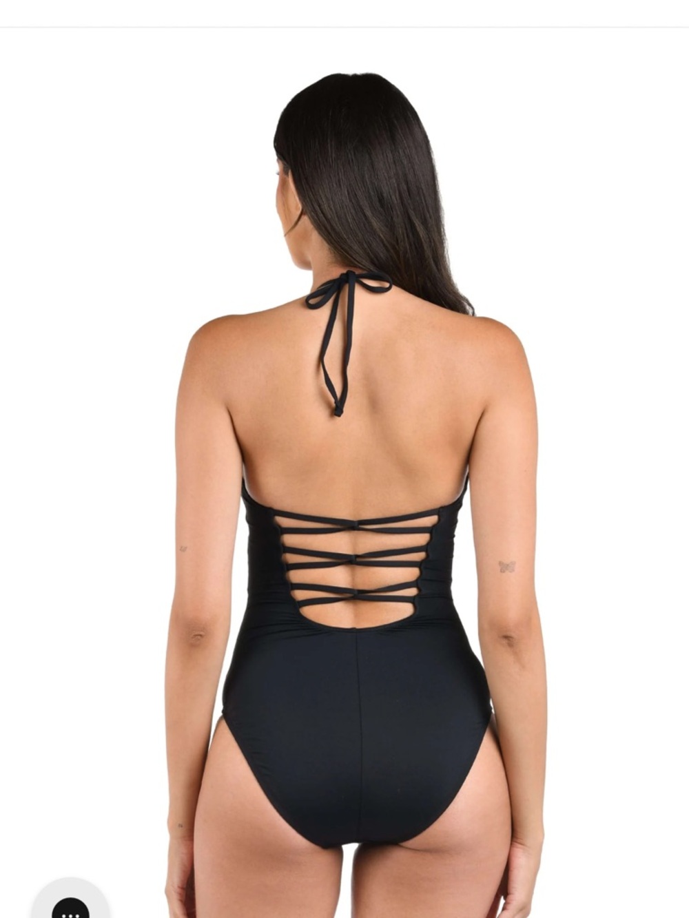 Lauren by Ralph Lauren Women’s  Navy One-Piece Swim Suit - Classic V-Neck - Picture 2 of 7